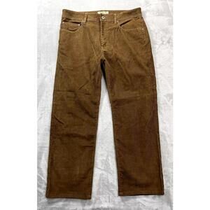 Orvis 1856 5-Pocket Cords Pants Men's 34x26 Brown Corduroy Chino Straight Leg